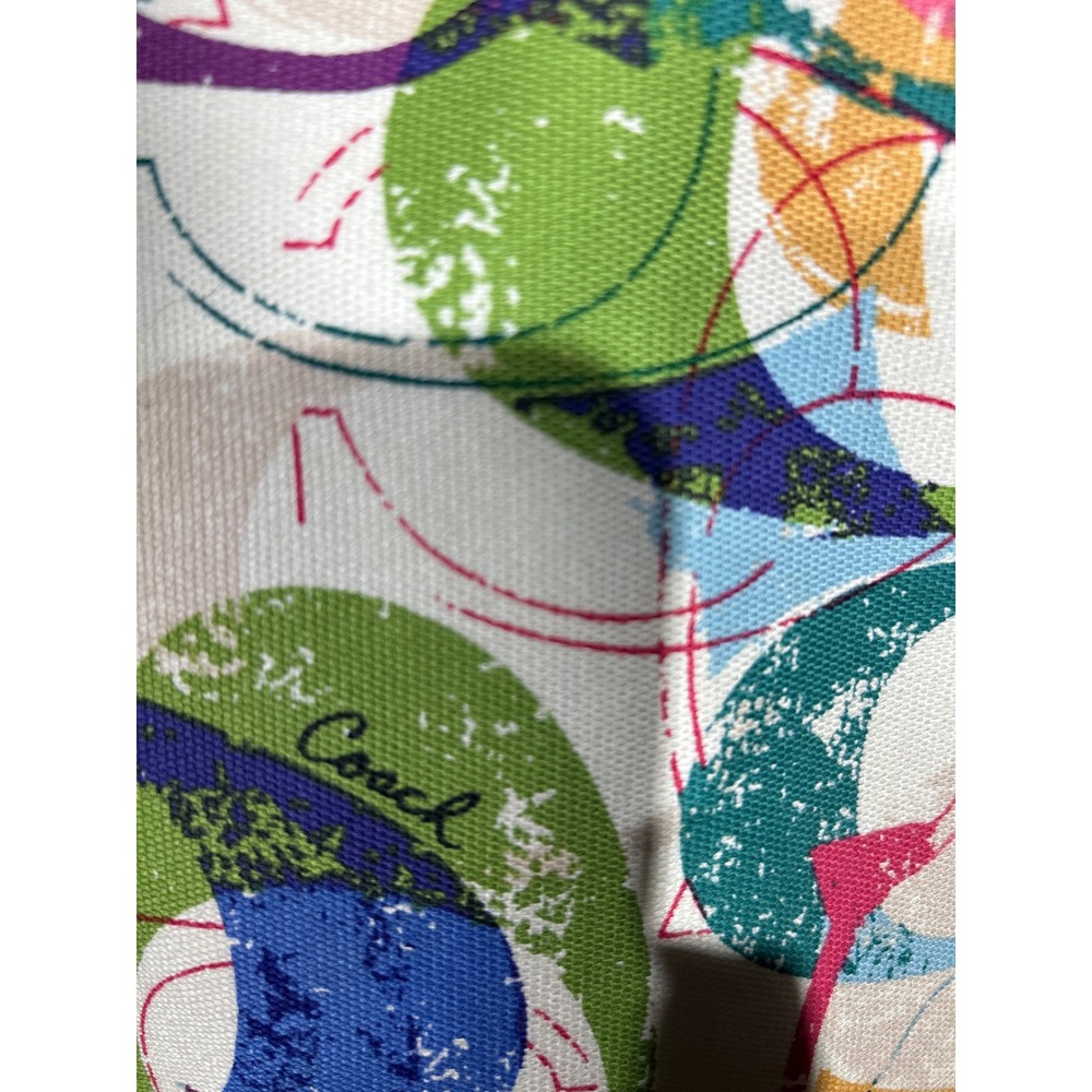 Coach Poppy Multi Color Graffiti Signature Canvas Tote Bag - Picture 9 of 10